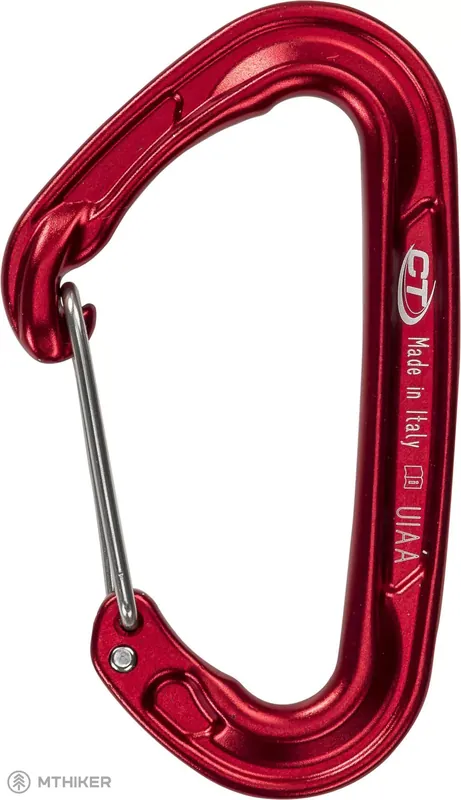 Autentický Climbing Technology Fly-weight karabina, červená