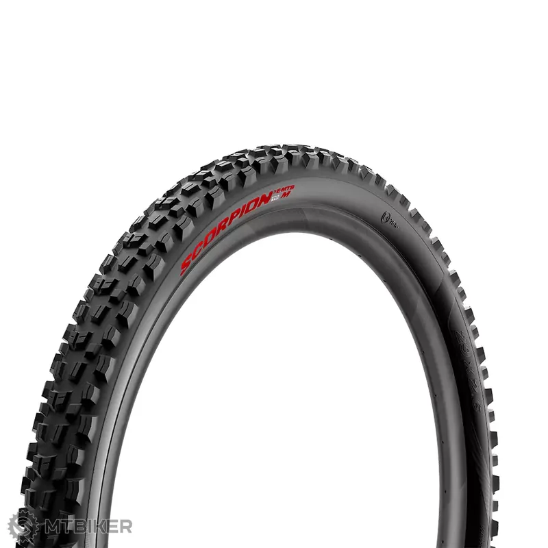 Pouze Dnes Pirelli Scorpion™ E-MTB M 29x2.6" HyperWALL SmartGRIP Gravity plášť, TLR, kevlar, červené nápisy