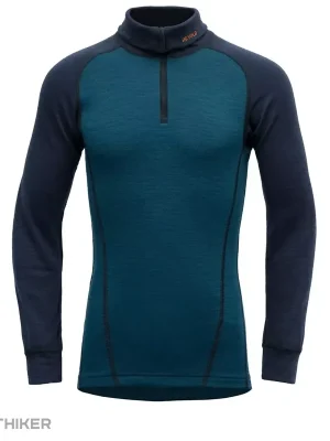 Devold DUO ACTIVE MERINO ZIP NECK dětské tričko, ink Akční Nabídka