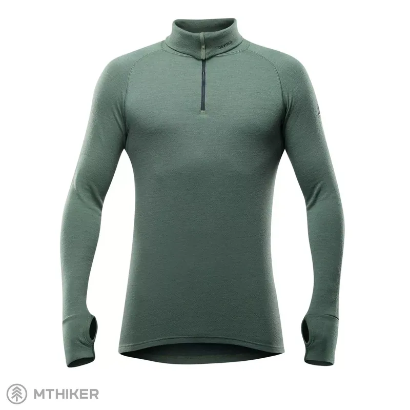 Dokud Zásoby Vydrží Devold Expedition Merino 235 Zip Neck tričko, forest