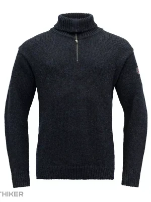 Akční Nabídka Devold NANSEN WOOL ZIP NECK mikina, tmavě modrá melange