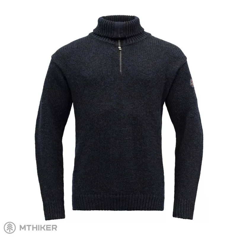 Akční Nabídka Devold NANSEN WOOL ZIP NECK mikina, tmavě modrá melange