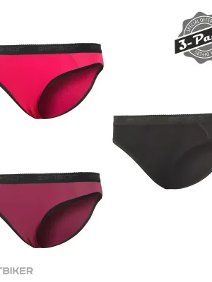 Vysoce Kvalitní Sensor DOUBLE FACE dámské kalhotky, 3 balení, černá/růžová