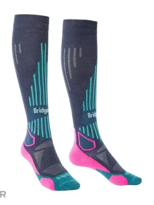Bezpečná Platba Bridgedale Ski Lightweight dámské podkolenky, dark denim/pink
