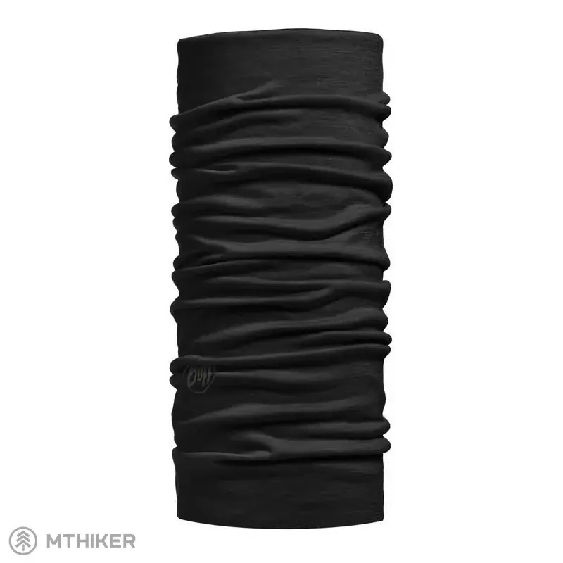 BUFF Merino Lightweight nákrčník, solid black Vysoce Kvalitní