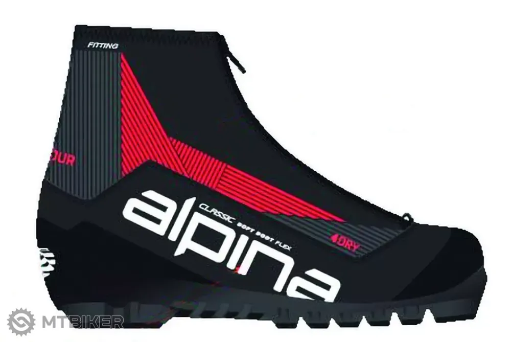 Must-Have alpina N TOUR boty na běžky, černá/bílá/červená