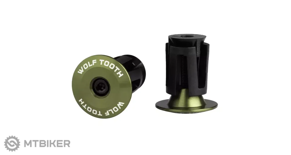 Značkový Wolf Tooth BARPLUG koncovky, aluminium/olive