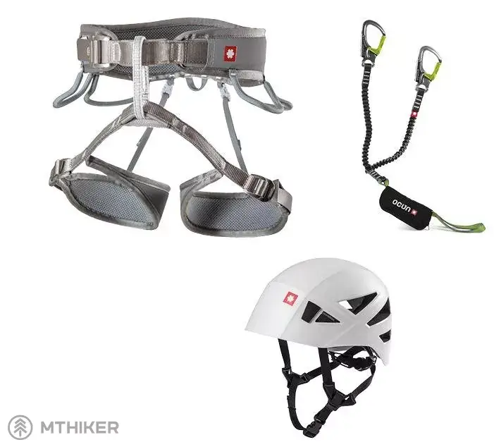 OCÚN Via Ferrata Twist Shard Set ferratový set, grey silver/green Akce