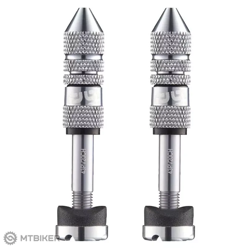 Ověřený e*thirteen Quickfill Gen2 bezdušové ventily, autoventil 23-31 mm, stříbrná