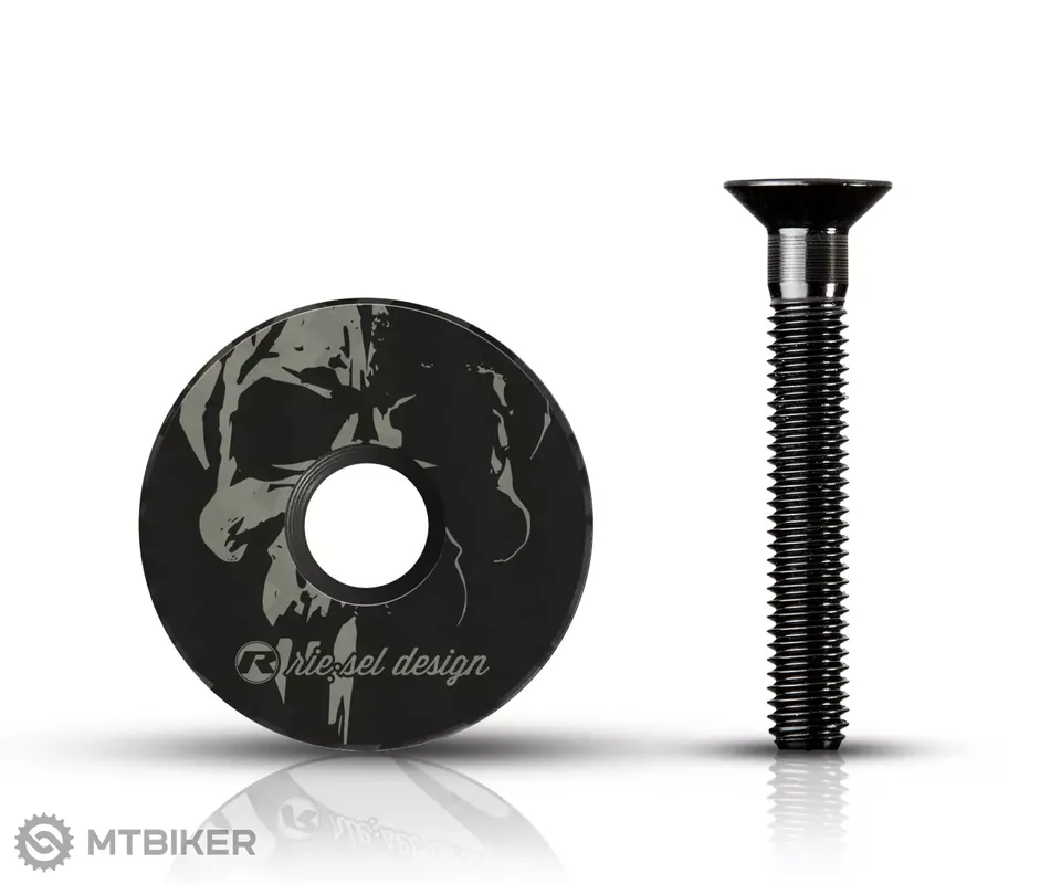 Bezpečná Platba Rie Sel design karbonové víčko, skull