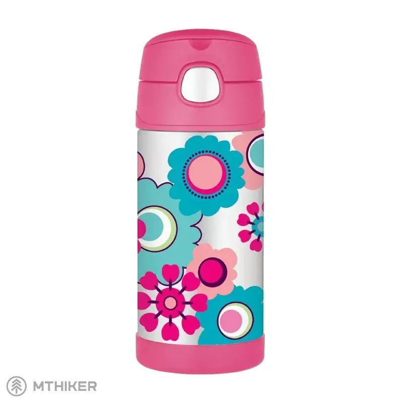 Thermos dětská termoska s brčkem, 355 ml, květiny Pouze Dnes