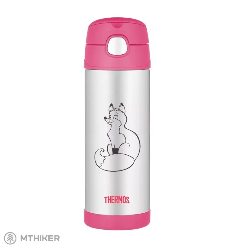 Thermos dětská termoska s brčkem, 470 ml, liška Jen Po Omezenou Doba
