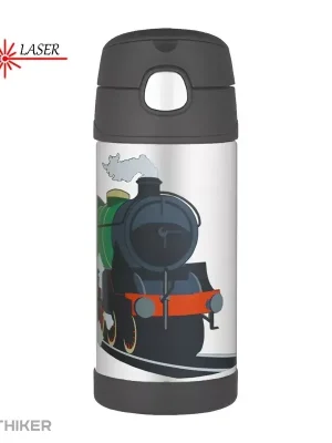 Pouze Dnes Thermos dětská termoska s brčkem, vlak