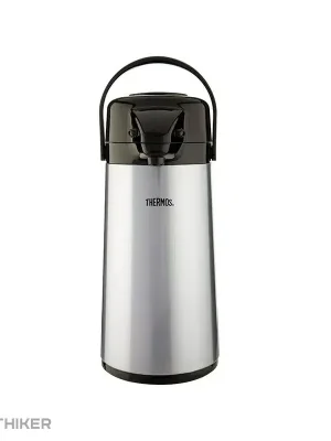 Thermos Skleněná termokonvice s pumpou, 1.9 l, metalicky šedá Nejlepší Cena