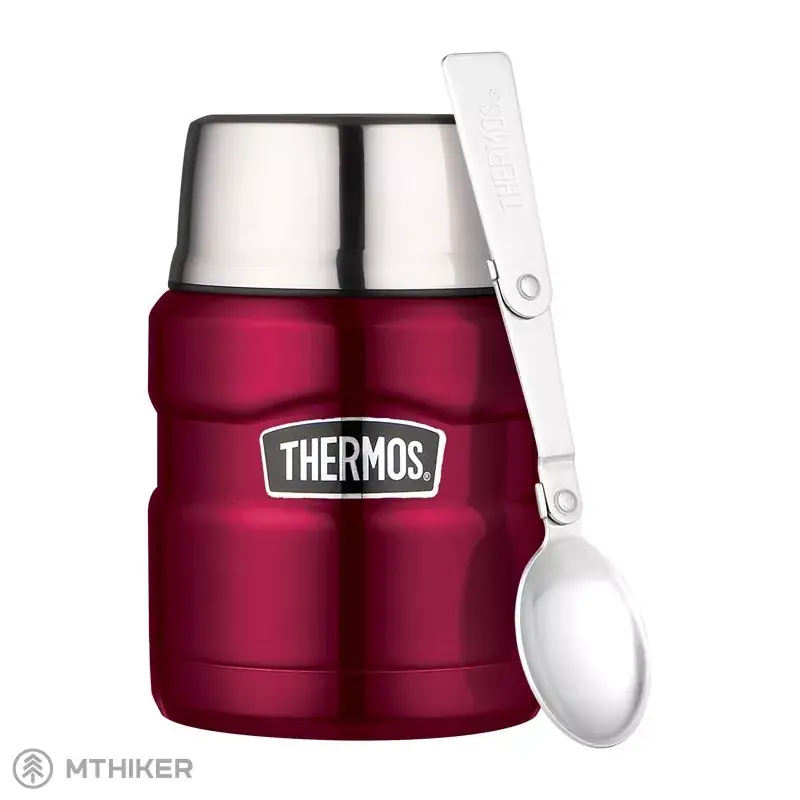 Top Prodej Thermos Termoska na jídlo se šálkem a skládací lžící, 470 ml, malinová