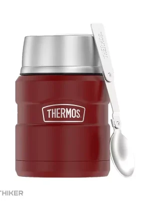 Must-Have Thermos Termoska na jídlo se šálkem a skládací lžící, 470 ml, rustic red