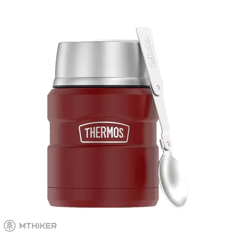 Must-Have Thermos Termoska na jídlo se šálkem a skládací lžící, 470 ml, rustic red