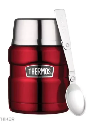Thermos Termoska na jídlo se šálkem a skládací lžící, 470 ml, červená Nakupujte Hned