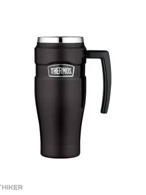 Top Prodej Thermos Style termohrnek s držadlem, 470 ml, matná černá