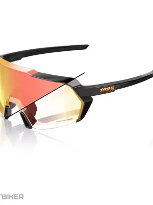 Cenově Výhodný 100% KORBIN brýle, gloss metallic black/orange flash mirror photochromic