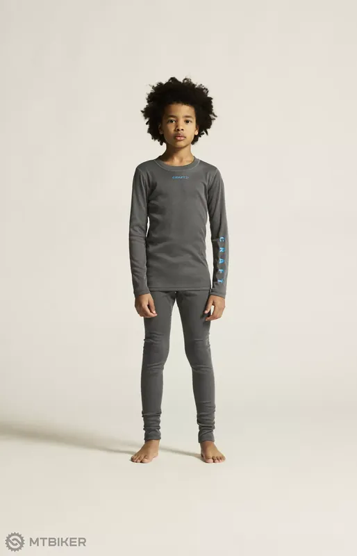 Originální Craft CORE Warm Baselayer dětský set, šedý