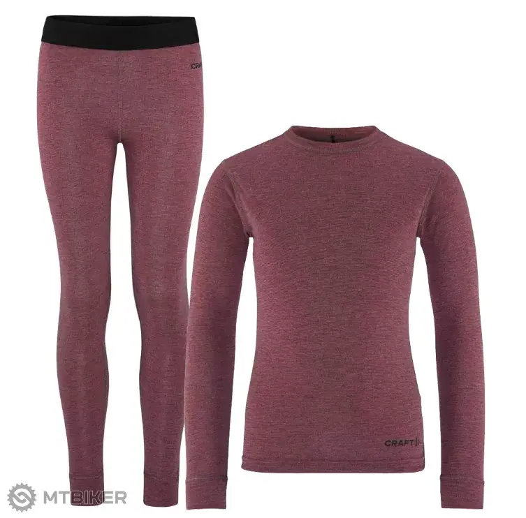 Craft CORE Wool Merino dětský set, růžová Zlevněný