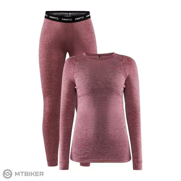 Akce Craft CORE Wool Merino dámský set, červený