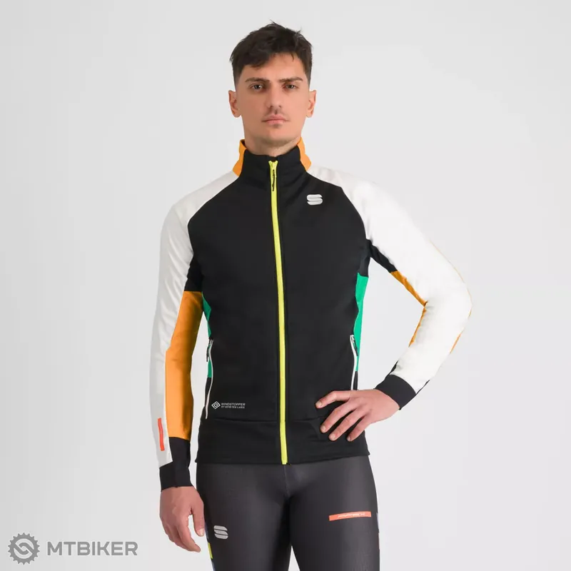 Sportful APEX bunda, black/white/green/yellow Ověřený