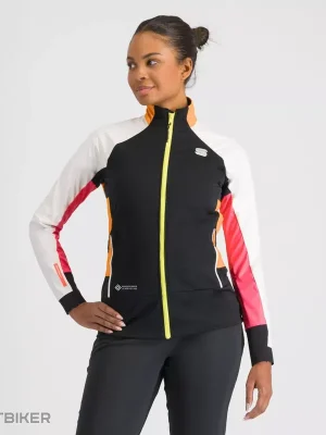 Sportful APEX dámská bunda, black/white/yellow/pink Finální Výprodej