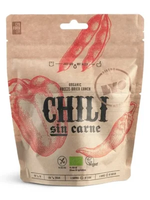 Cenově Výhodný Lyofood CHILI SIN CARNE 270g nakup jídlo min. za 2000Kč, použij kod "jidlo10" a získej slevu 10%