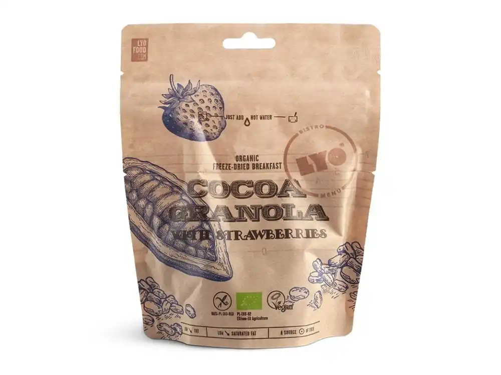 Kup Teď Lyofood KAKAOVÁ GRANOLA S JAHODAMI 210g nakup jídlo min. za 2000Kč, použij kod "jidlo10" a získej slevu 10%
