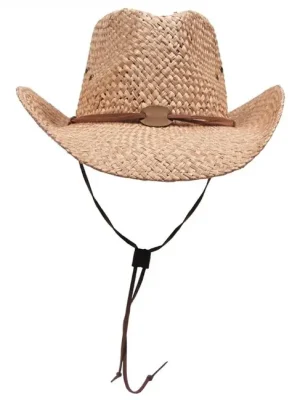 Časově Omezené Fox Outdoor klobouk slaměný se šňůrkou, hnědý