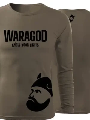Aktuální WARAGOD Fit-T tričko s dlouhým rukávem StrongMERCH, olivová 160g/m2