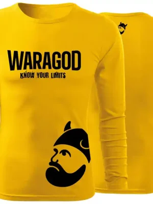 Super Cena WARAGOD Fit-T tričko s dlouhým rukávem StrongMERCH, žlutá 160g/m2
