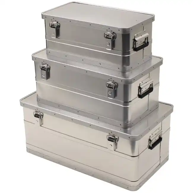 Ověřený MFH přepravní hliníkové boxy sada 3ks