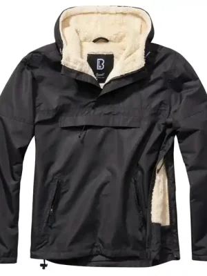 Jen Po Omezenou Doba Brandit Windbreaker Sherpa bunda, černá