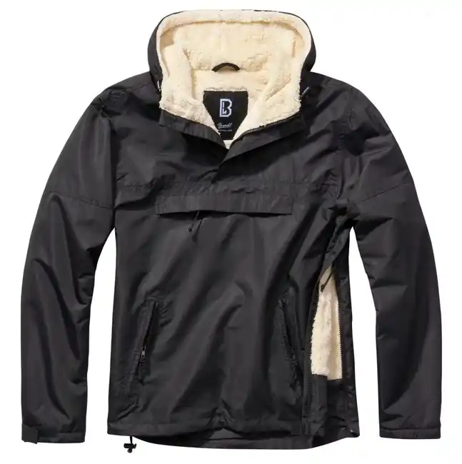 Jen Po Omezenou Doba Brandit Windbreaker Sherpa bunda, černá