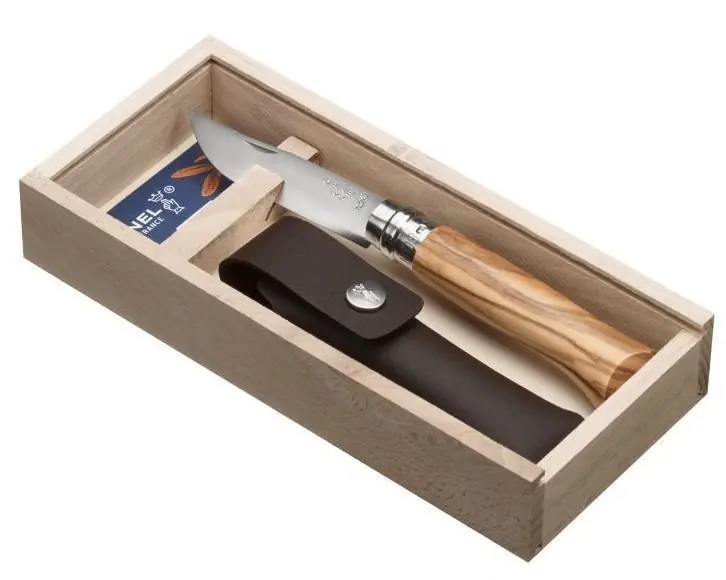 Opinel VRI N°08 Inox rukojeť oliva nůž set pouzdro, dřevěná krabička Cenový Hit