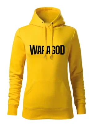 WARAGOD dámská mikina s kapucí FASTMERCH, žlutá 320g/m2 Horká Nabídka