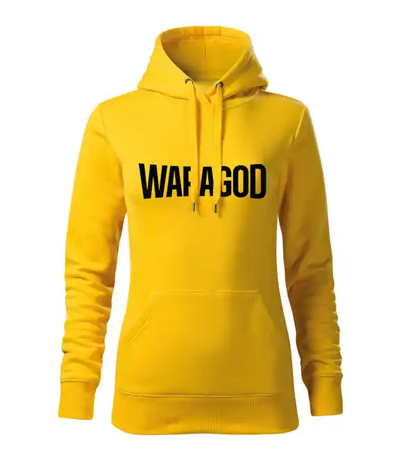WARAGOD dámská mikina s kapucí FASTMERCH, žlutá 320g/m2 Horká Nabídka