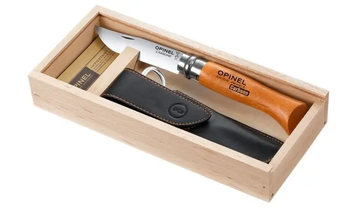 Aktuální Opinel otvírací nůž N08 carbon s pouzdrem, 19 cm