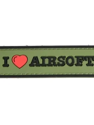 Akční Nabídka WARAGOD Tactical nášivka I Love Airsoft, olive, 8 x 2,5cm