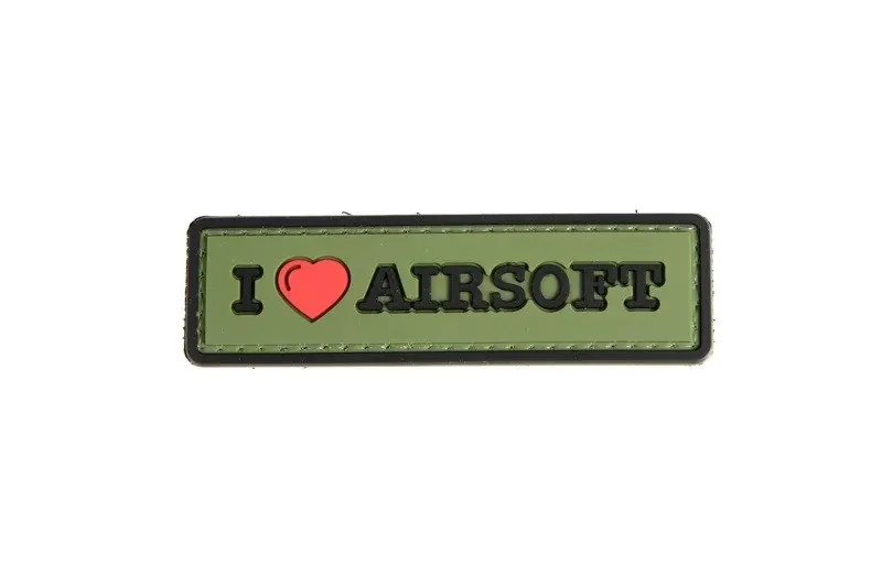 Akční Nabídka WARAGOD Tactical nášivka I Love Airsoft, olive, 8 x 2,5cm