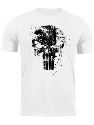 Top Prodej DRAGOWA krátké tričko Frank the Punisher, bílá 160g/m2