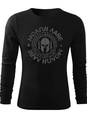 Ihned K Objednání DRAGOWA Fit-T tričko s dlouhým rukávem Molon Labe, černá 160g / m2
