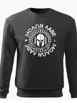 DRAGOWA pánská mikina Molon Labe, šedá 300g / m2 Akce