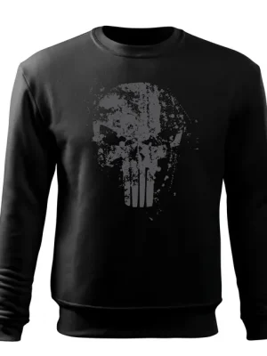 DRAGOWA pánská mikina Frank The Punisher, černá 300g / m2 Levný