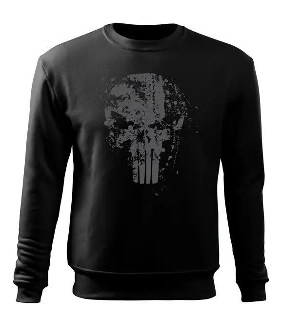 DRAGOWA pánská mikina Frank The Punisher, černá 300g / m2 Levný