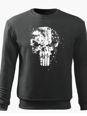 Pouze Dnes DRAGOWA pánská mikina Frank The Punisher, šedá 300g / m2