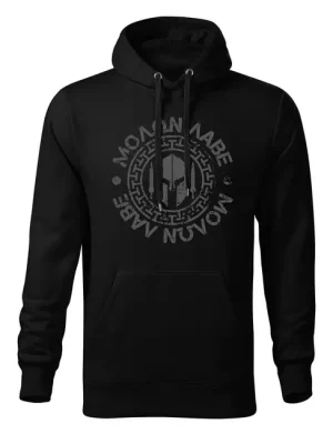 Poslední Šance DRAGOWA pánská mikina s kapucí Molon Labe, černá 320g / m2